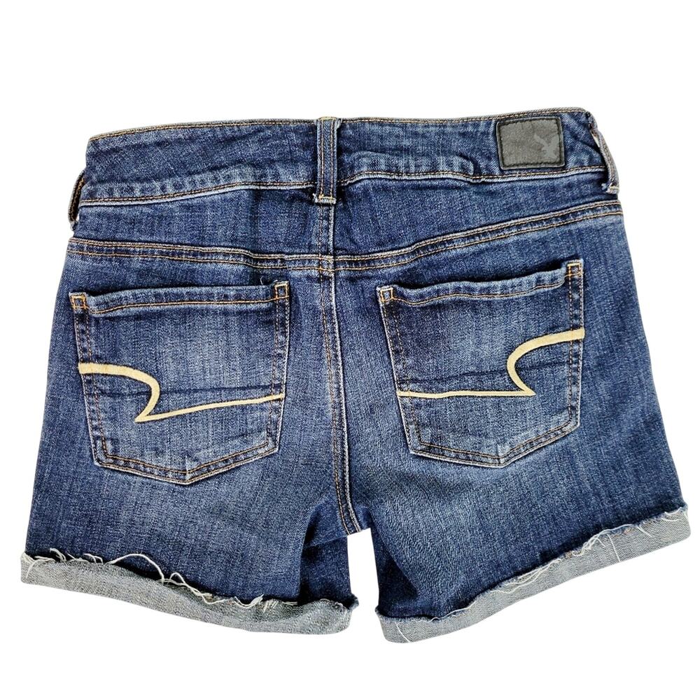 American Eagle Outfitters Midi Blue Jean Shorts - Super Stretch Denim Size 4